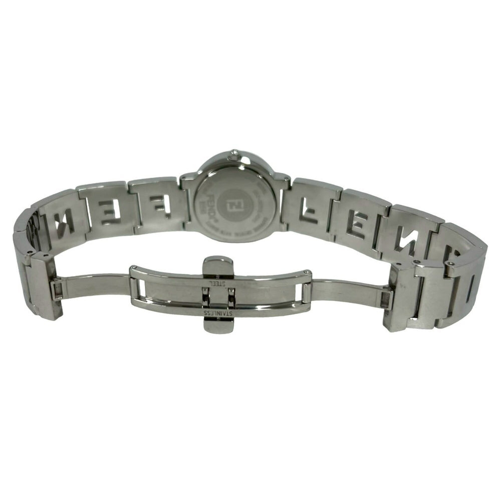 FENDI 3050L Logo Motif Stainless Steel Quartz Watch Silver 31341 — Good