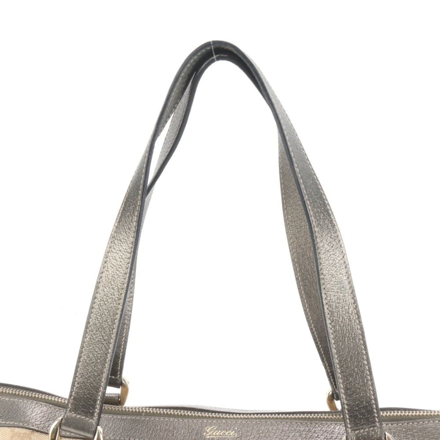 Gucci GG Canvas Abbey 141470 Leather Tote Bag Shoulder Handbag Women's