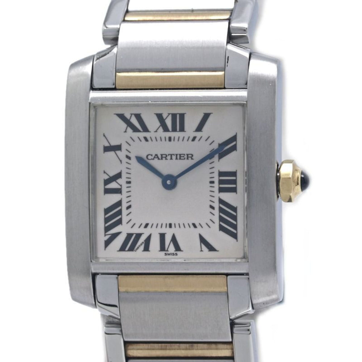 CARTIER Tank Française MM W51006Q4 Watch, Boys' Size, 18K Yellow Gold x Stainless Steel, 40390 — Very Good