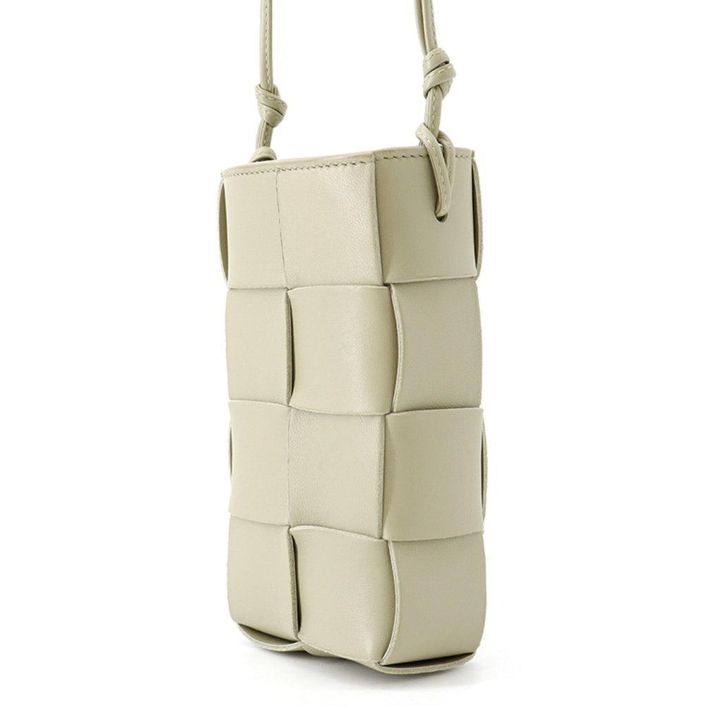 Bottega Veneta Shoulder Bag Intrecciato Cassette Phone Pouch 729298 BOTTEGA VENETA Green Handbag Smartphone — Like New