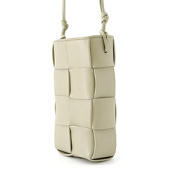 Bottega Veneta Shoulder Bag Intrecciato Cassette Phone Pouch 729298 BOTTEGA VENETA Green Handbag Smartphone — Like New