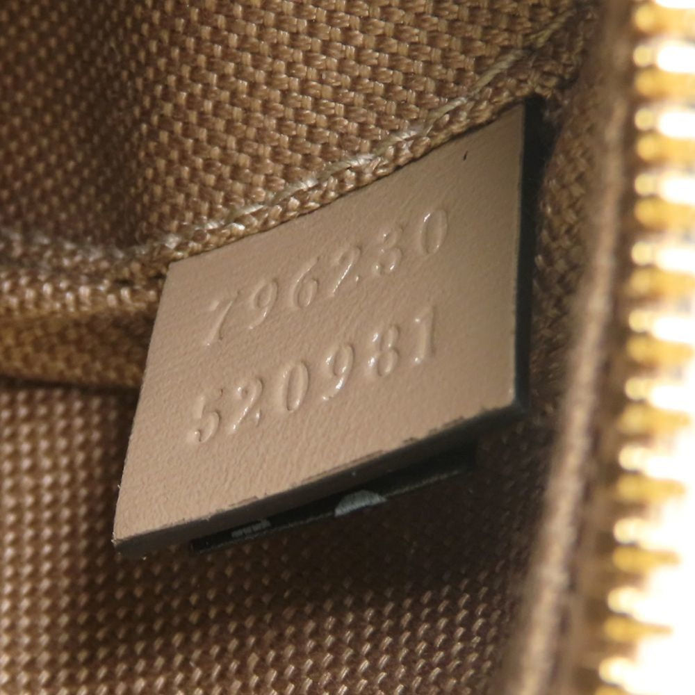 GUCCI 796230 Shoulder Bag GG Shadow 2Way Canvas x Leather Toile Taupe 352524 — Like New
