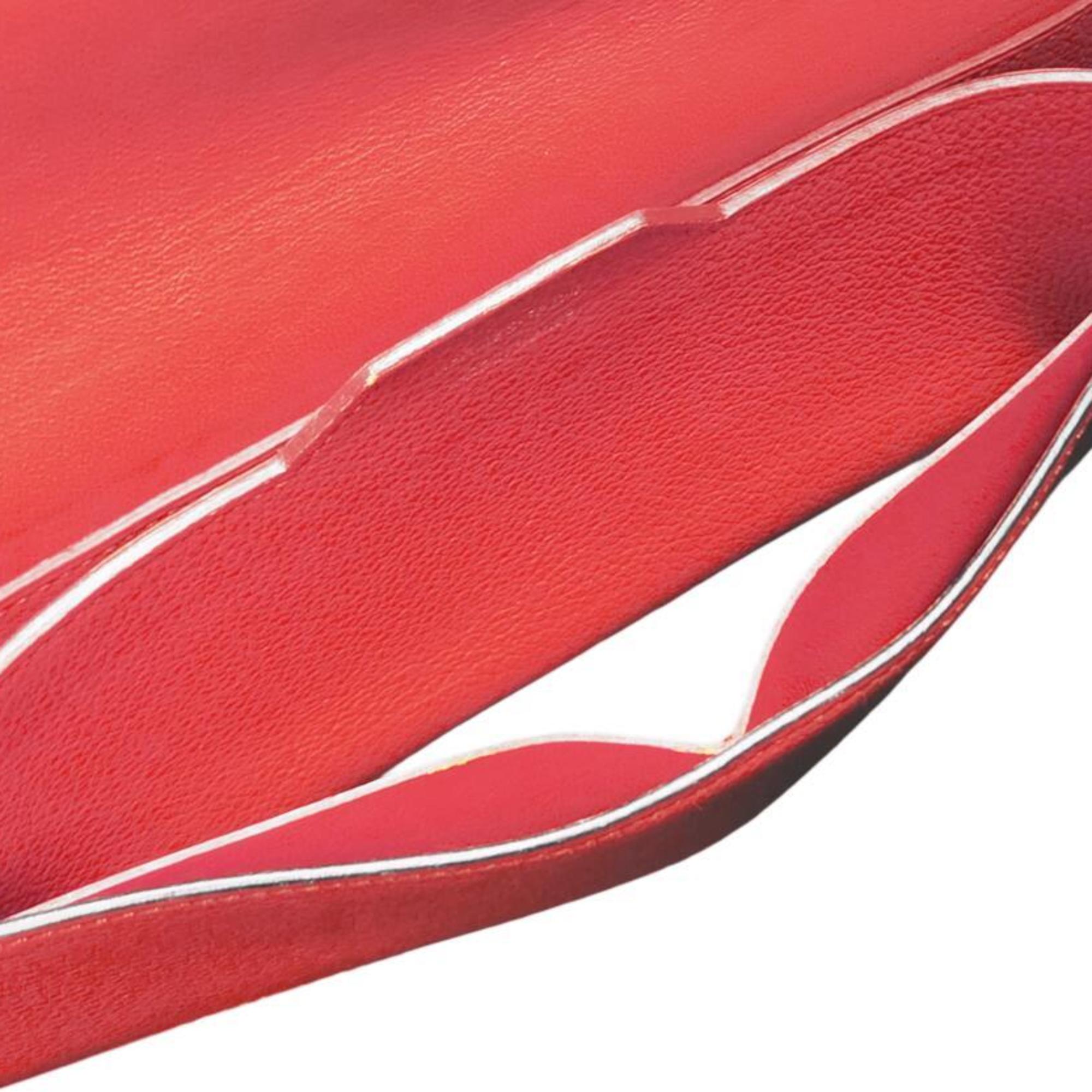 HERMES Passant Long Evercolor Rouge Tomato Wallet in Leather, Red, 2016, for Men and Women