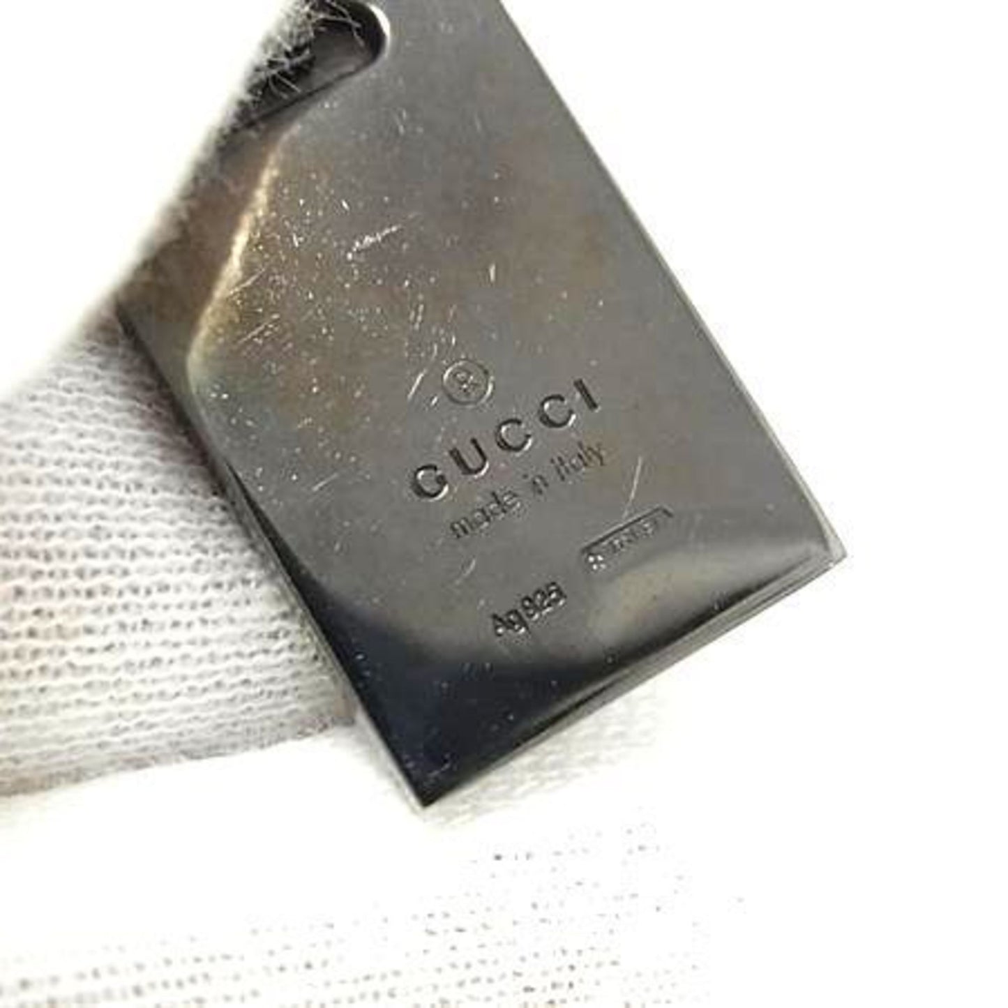 GUCCI Diamante Necklace 341899 Gunmetal Black SV925 for Men and Women