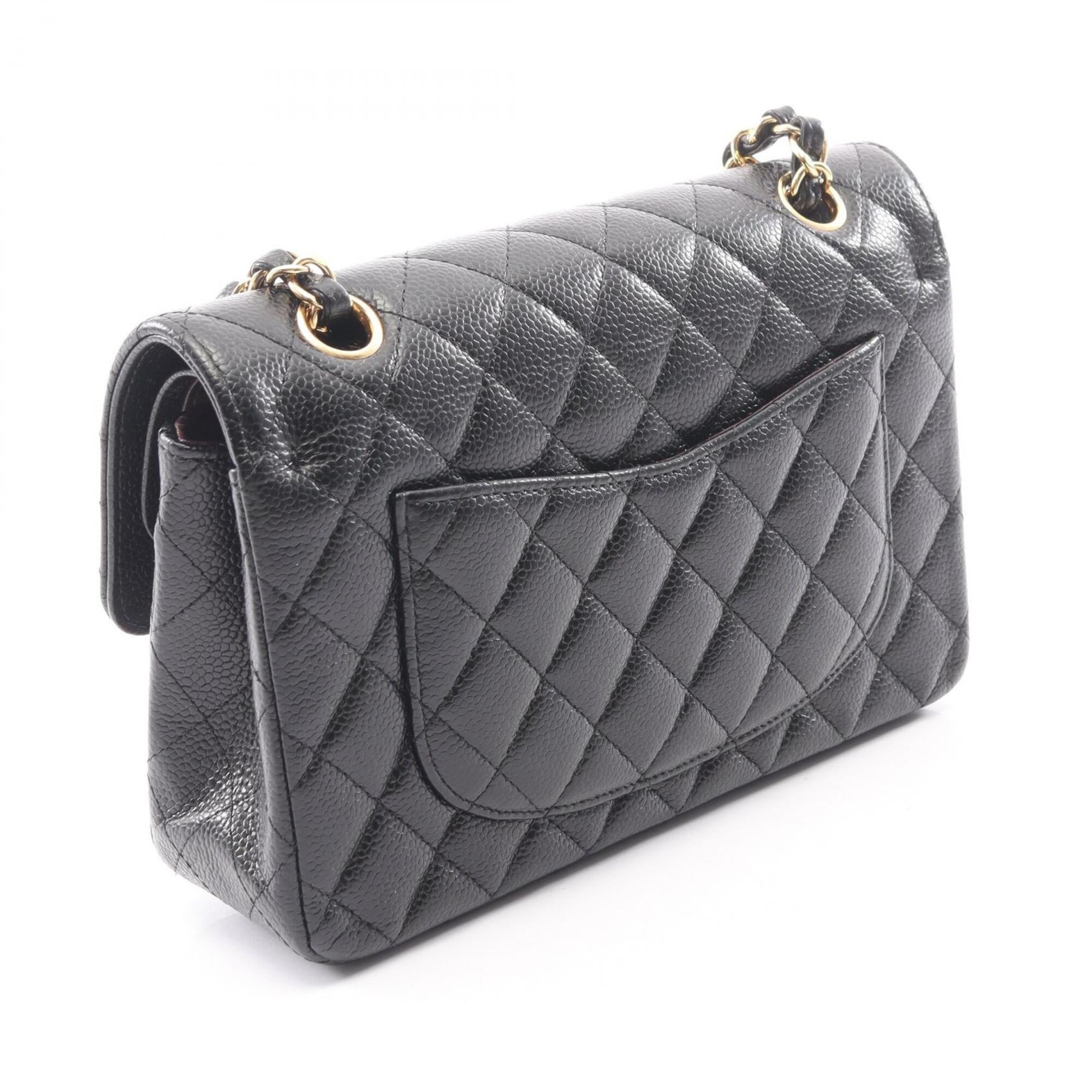 Chanel Matelassé Double Flap Shoulder Bag/Handbag, Caviar Leather (Grained Calfskin), Women's, Black, A01113 — New - Store Return