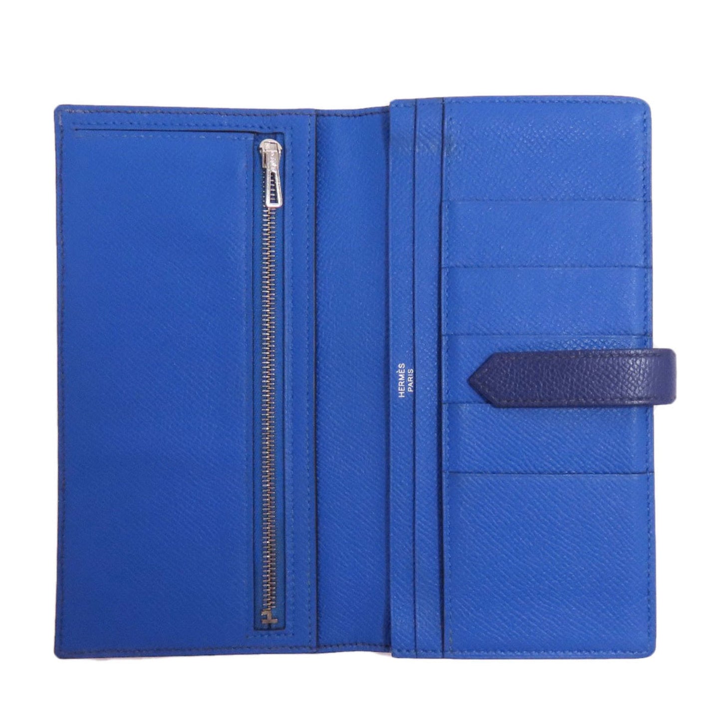 Hermes Hermès Bearn Soufflet Silver Hardware Long Wallet Epson Women's