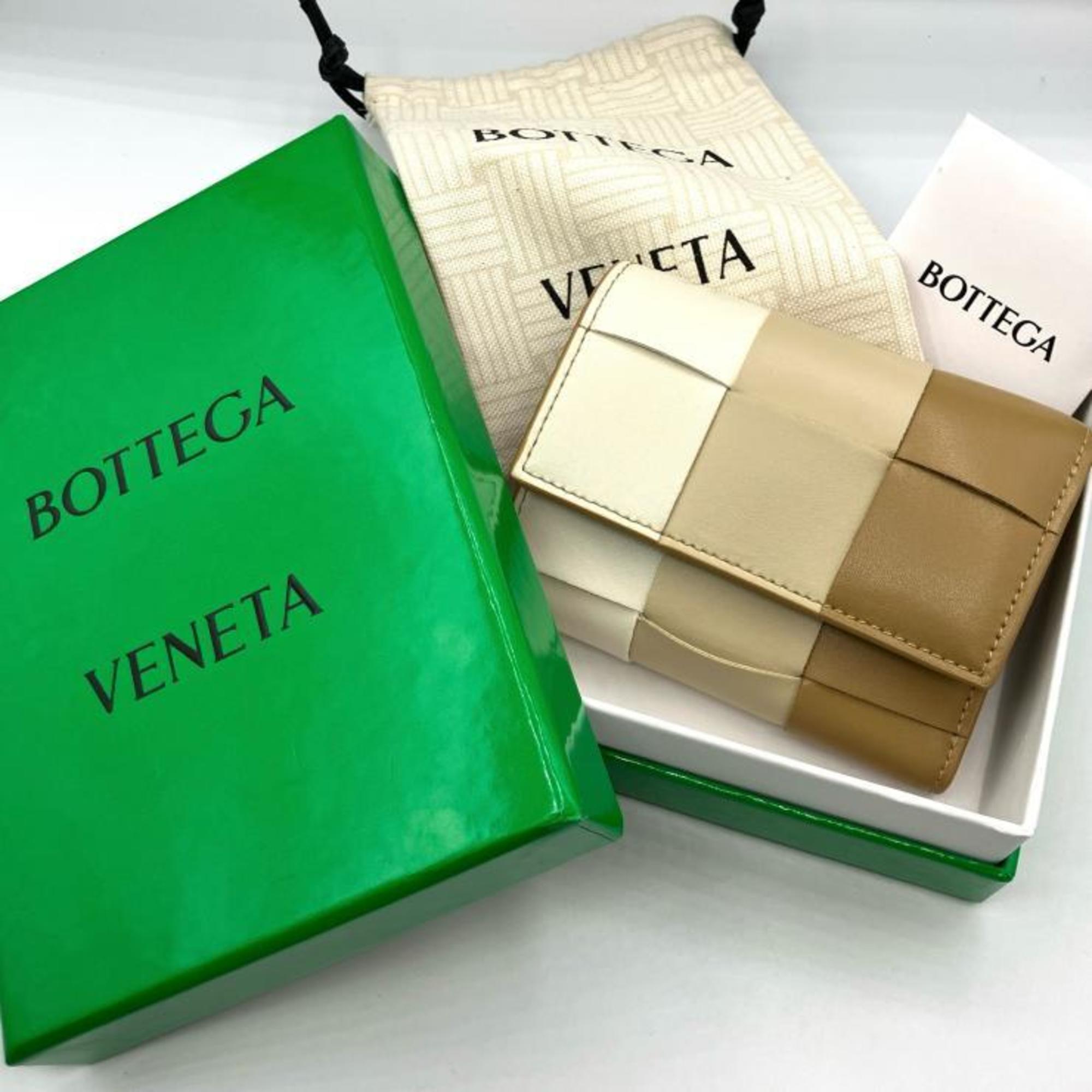 Bottega Veneta Japan-exclusive Cassette Tri-fold Wallet in Brown Gradient