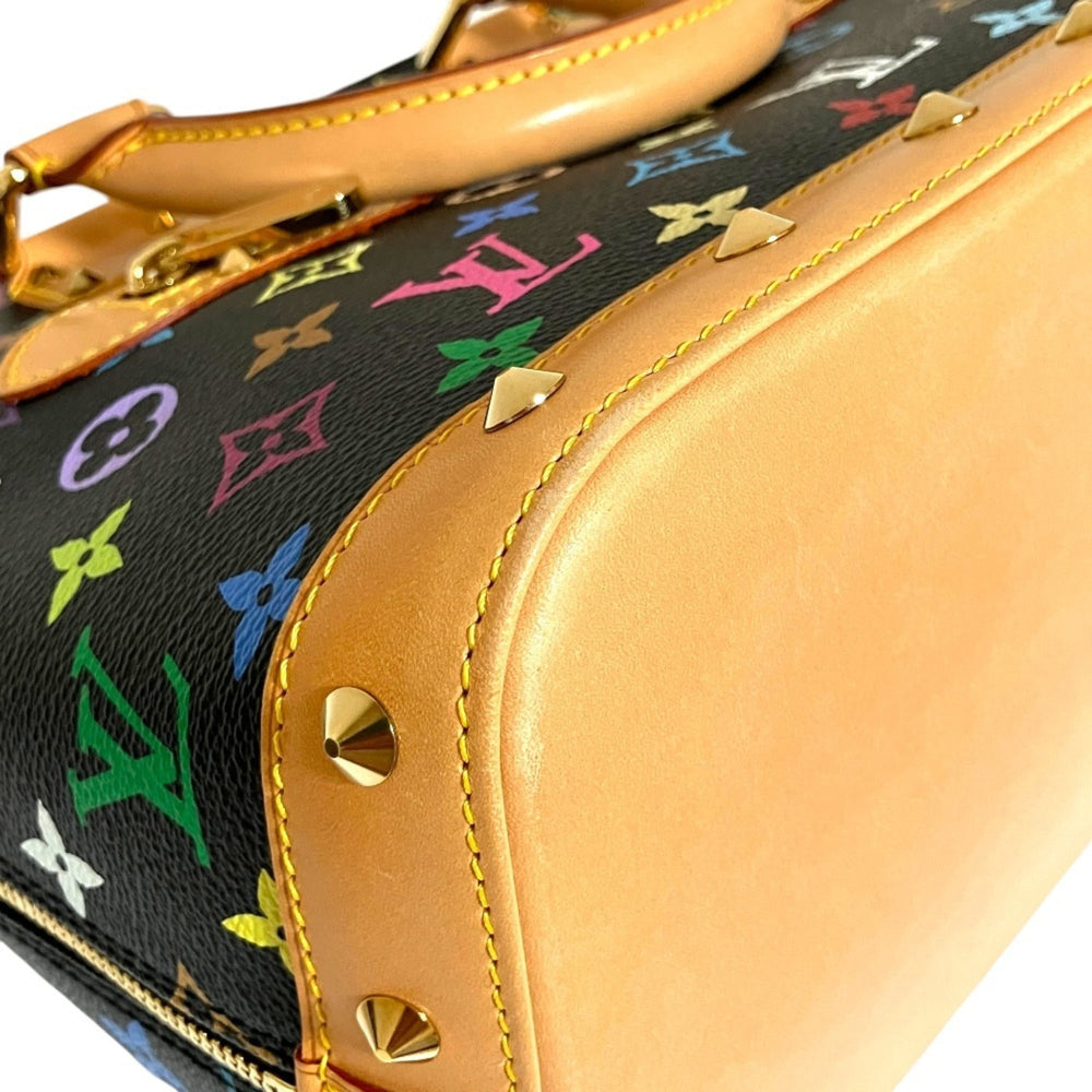 LOUIS VUITTON Alma Monogram Multi Handbag M40444 Black Multicolor Women's — Like New