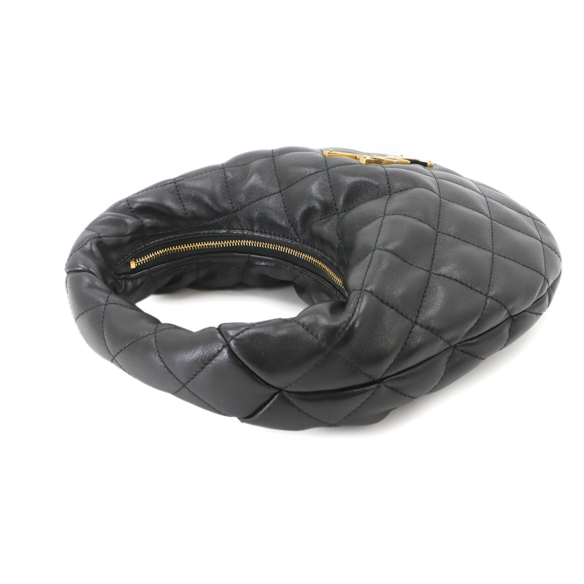 Saint Laurent Icarino Handbag, Leather, Black, 851689, Gold Hardware — New - Store Return