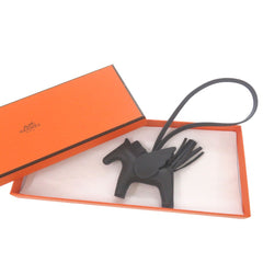 Hermes Unused Hermès Rodeo PM Pegasus Charm Keychain Lambskin Ardoise W Stamp 1902 — New - Store Return