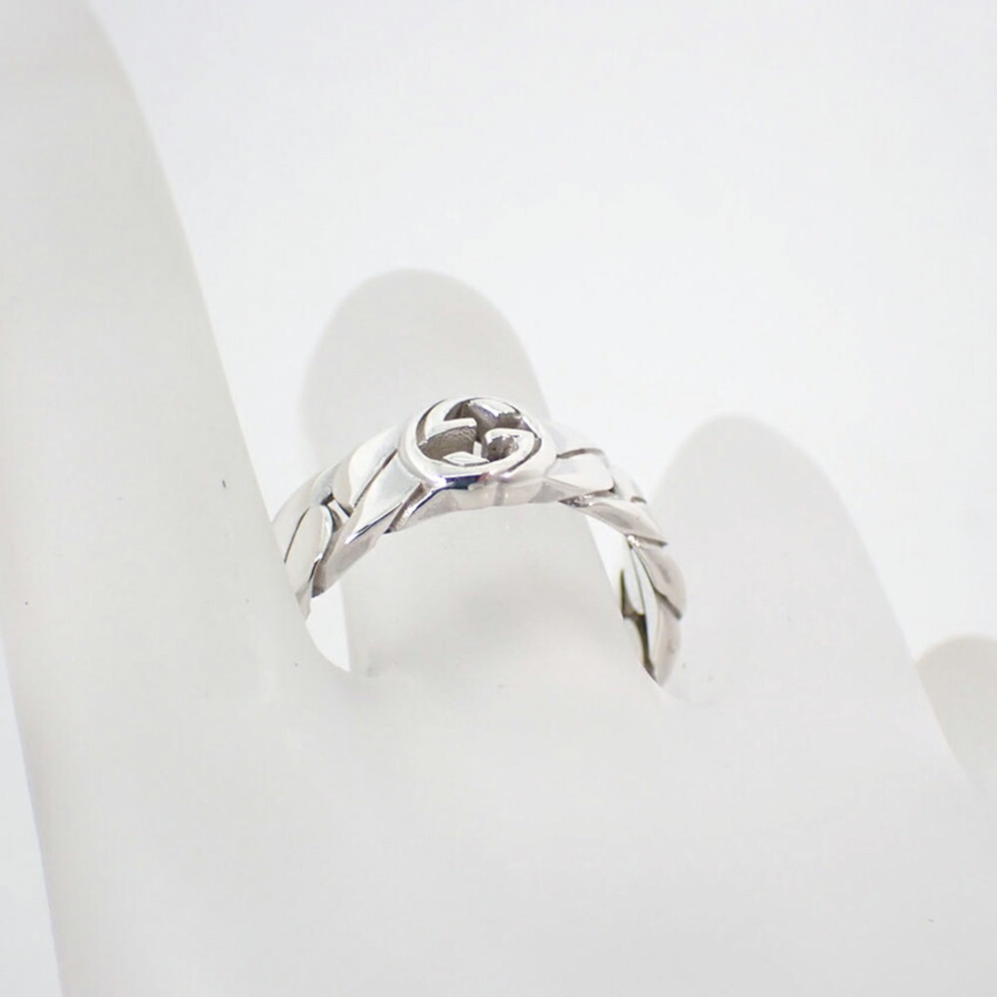 GUCCI 925 Interlocking G Ring, Size 18, j90-6