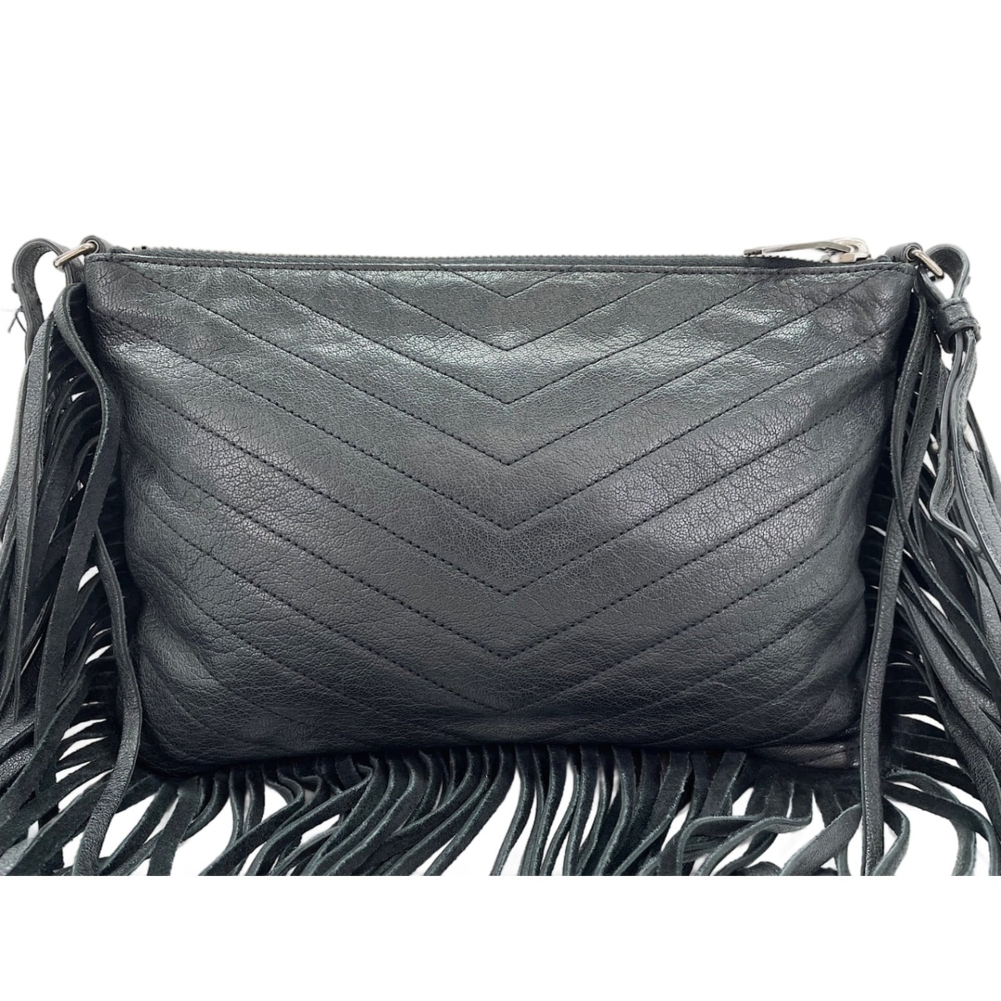 Yves Saint Laurent leather shoulder bag, black — New - Store Return