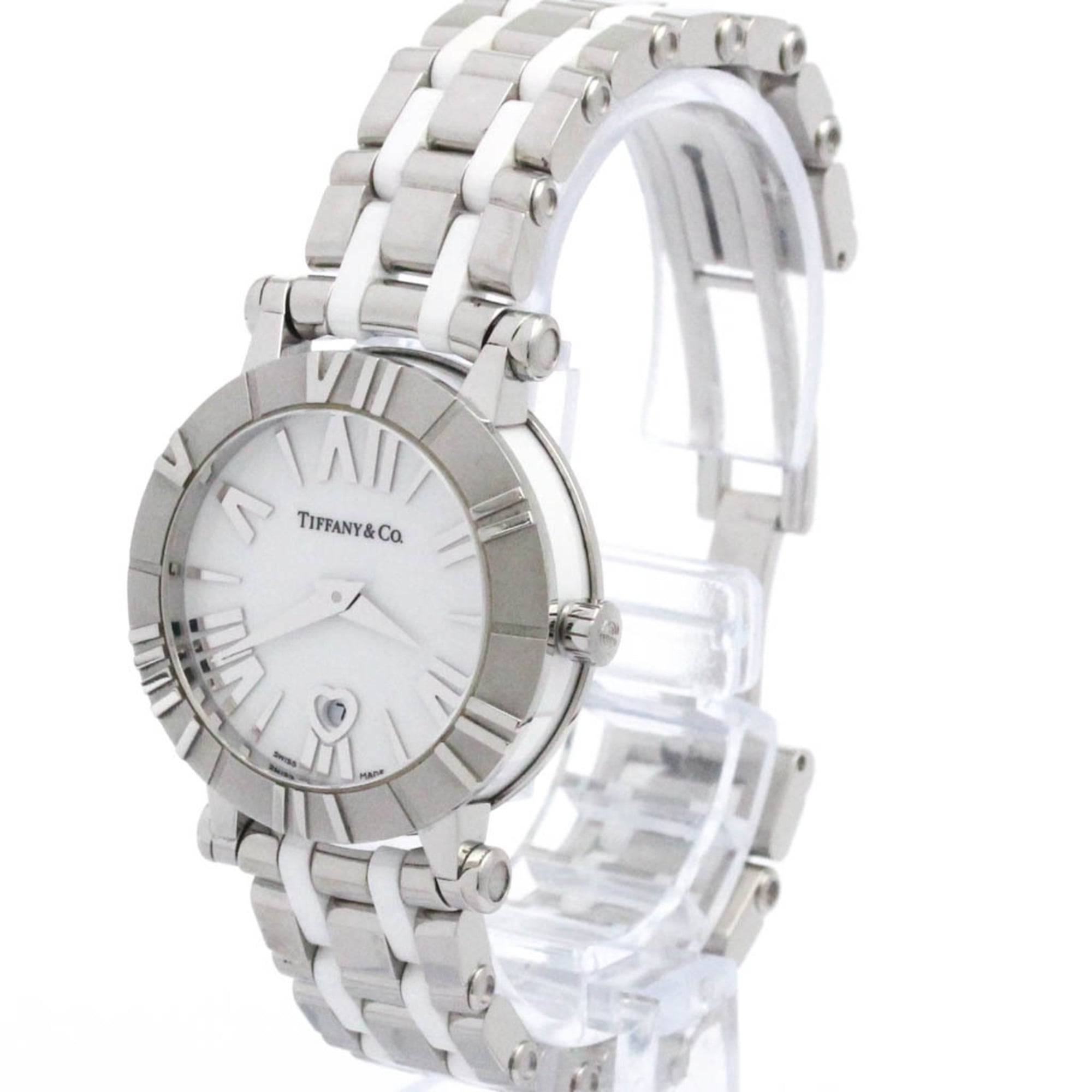 TIFFANY Atlas Ceramic Steel Ladies Watch Z1300.11.11A20A00A Polished — Very Good