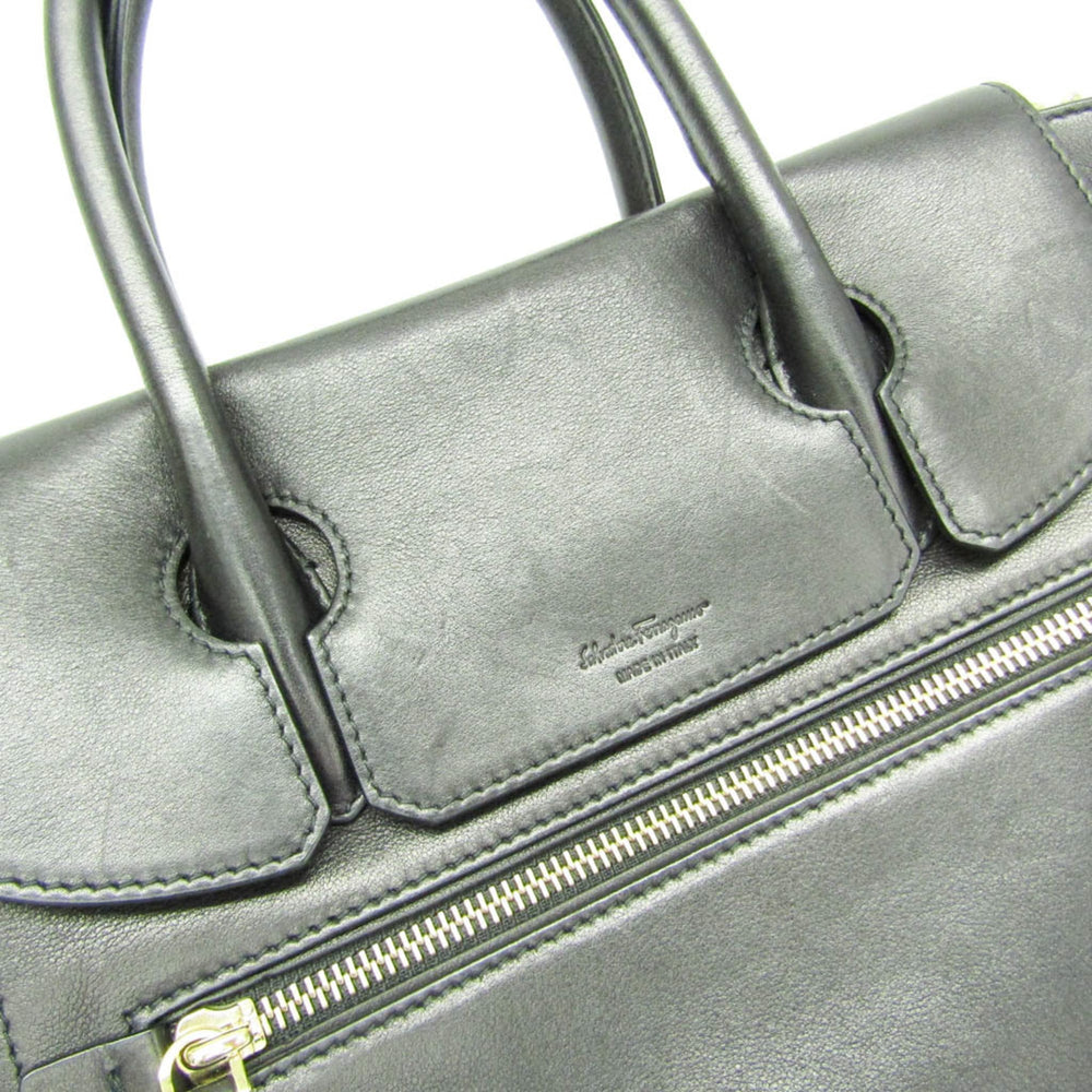 Salvatore Ferragamo GF-21 G840 Women's Leather Handbag,Shoulder Bag Dark Navy — Like New