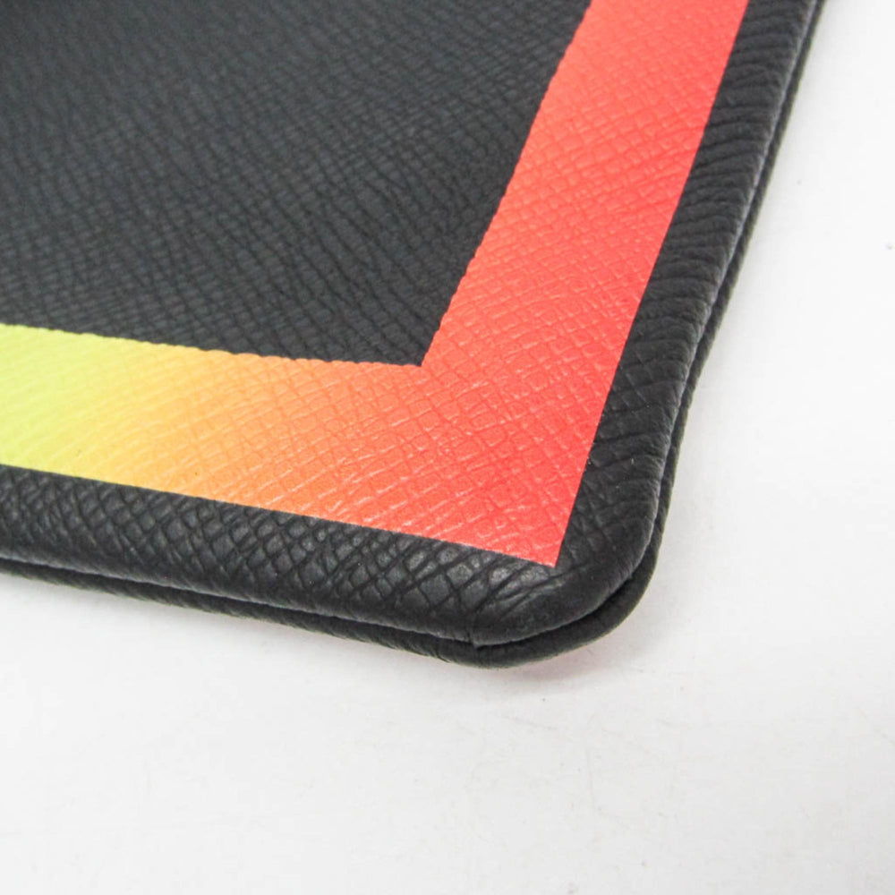 Louis Vuitton Taiga Rainbow Pochette M30347 Men,Women Clutch Bag Black,Multi-color — Like New