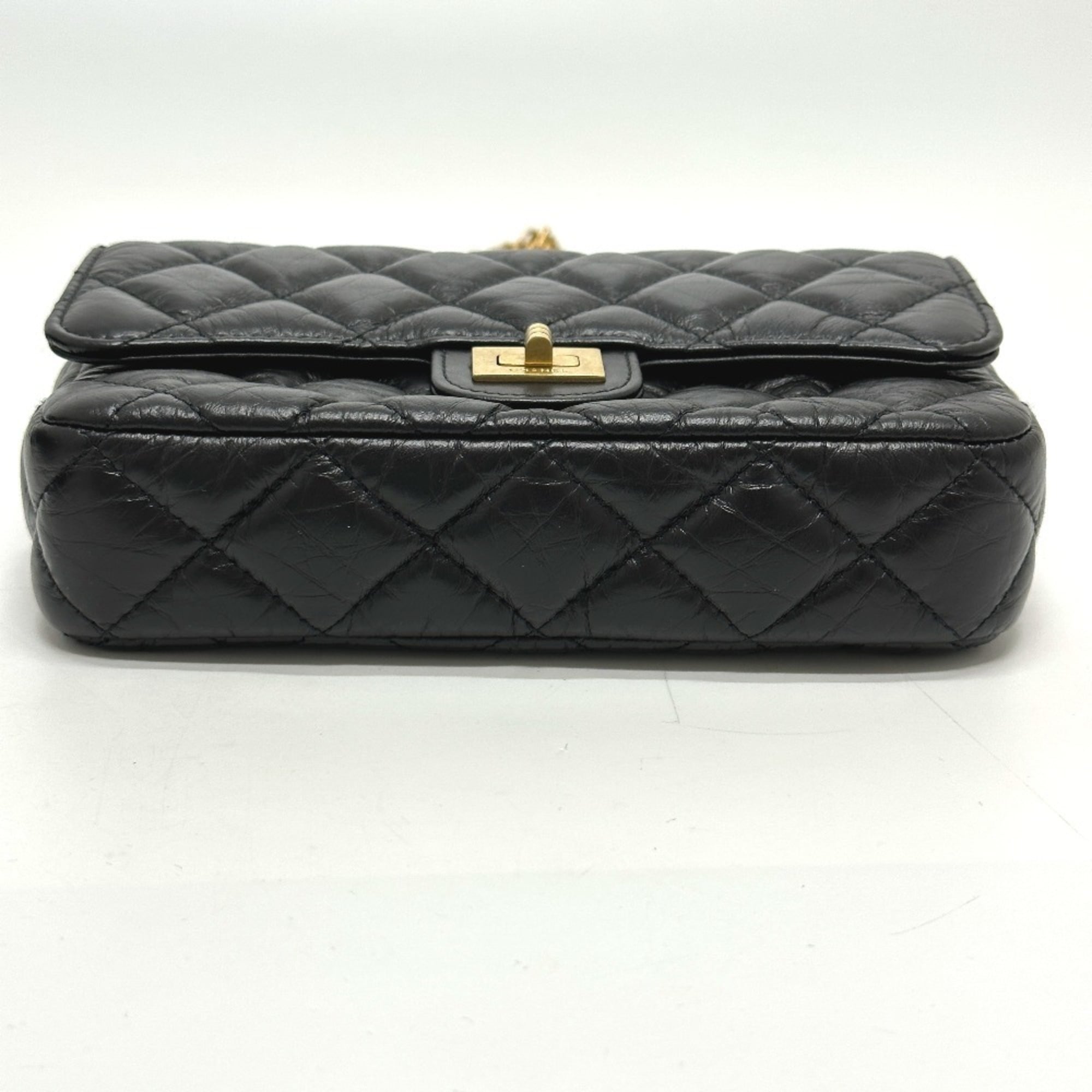 CHANEL AP2215 2.55 Mademoiselle Matelasse Chain Wallet Shoulder Bag Calfskin Women's Black G-230510-29 — New - Store Return