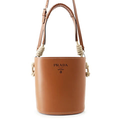 Prada Tambour Bucket Shoulder Bag, Calf Leather, 1BE050, PRADA 2-way, Handbag — Like New