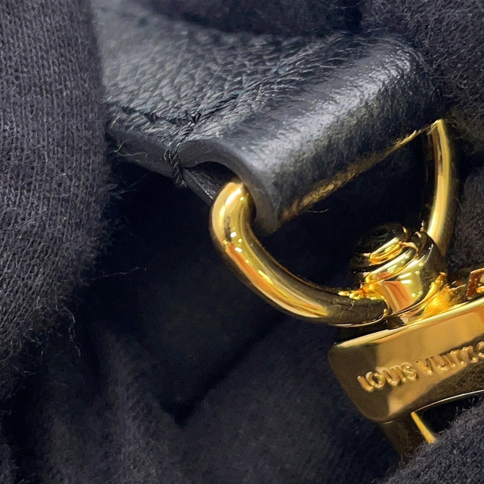 Louis Vuitton Monogram Empreinte OnTheGo PM Handbag M45653 Black 2-way LOUIS VUITTON — Like New