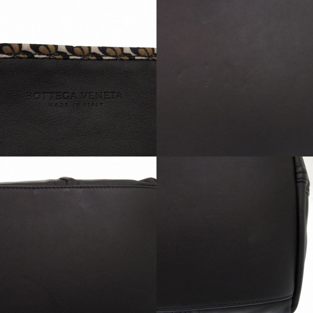 Excellent condition Bottega Veneta Intrecciato reversible tote bag with butterfly pattern, 547381, leather and nylon, black, 0924BOTTEGAVENETA