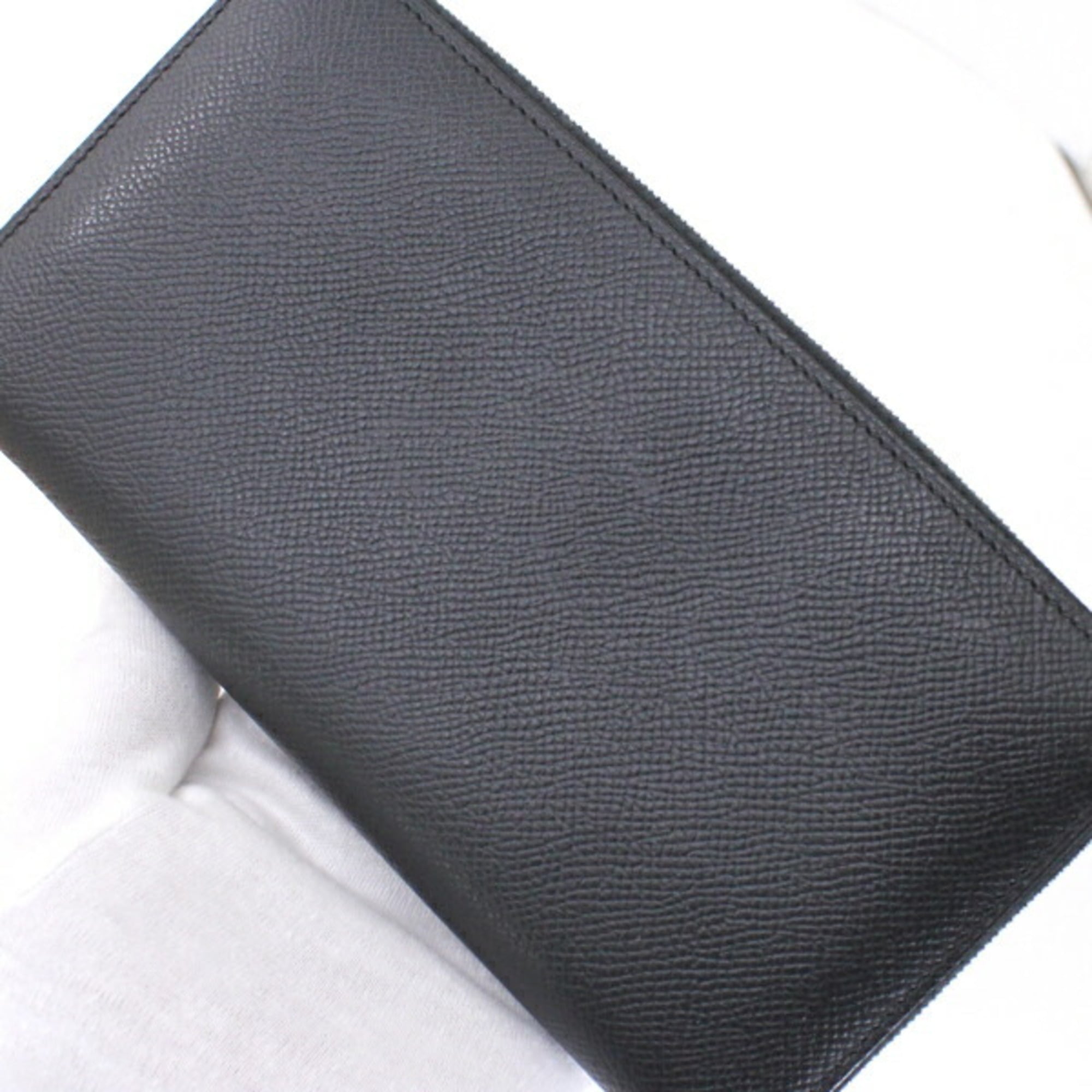 Hermès Azap Long Classic Black Zip-Around Wallet, Epson, Men's and Women's, HERMES KM3188