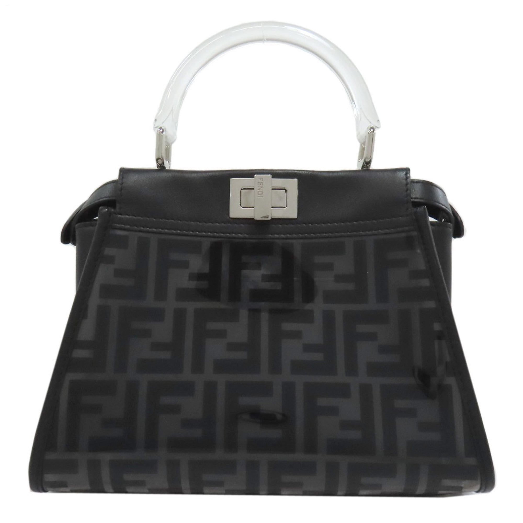 Fendi Peekaboo Mini 2-Way Handbag in Vinyl/Calf Leather for Women