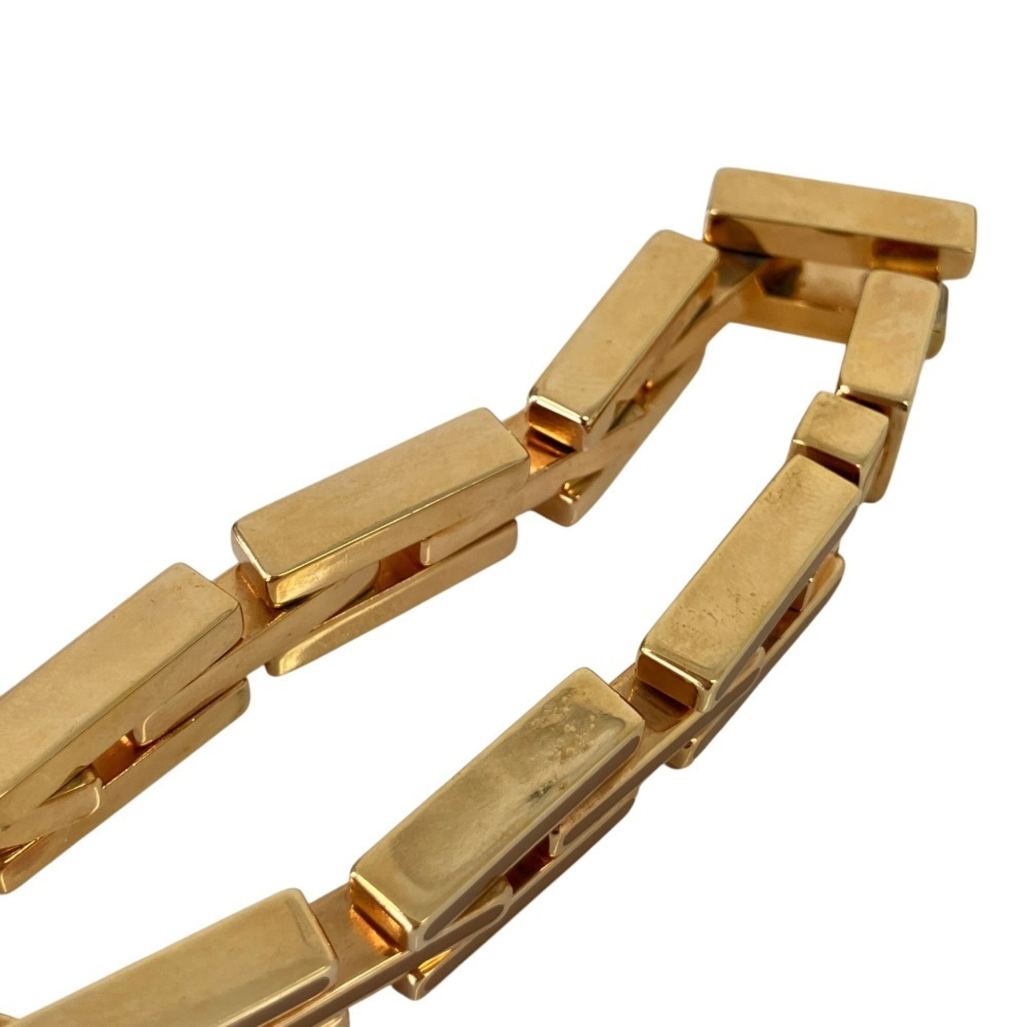 PRADA Metal x Enamel Chain Bracelet, Gold Color, Orange, Men's & Women's — Like New