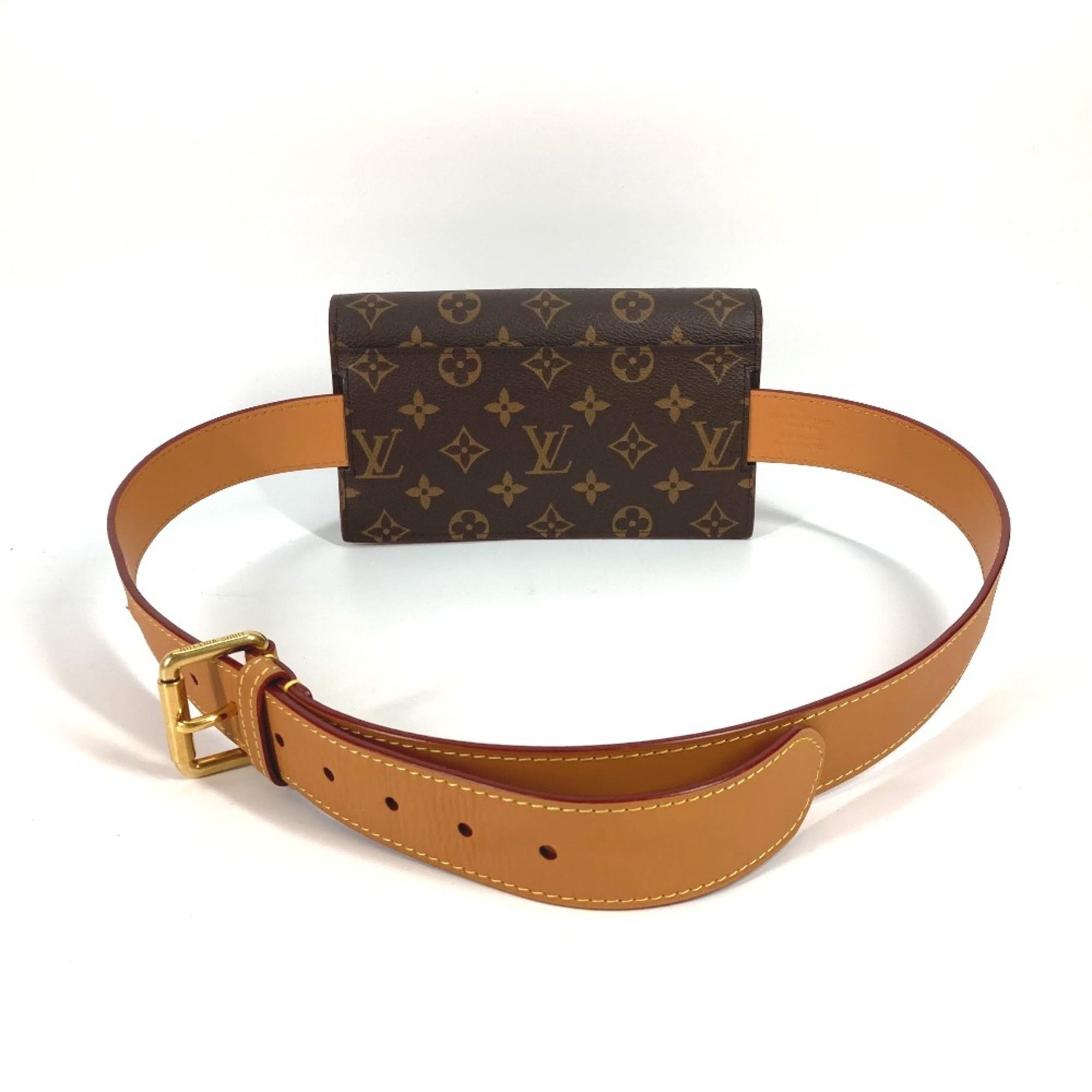LOUIS VUITTON M44667 Monogram S-Lock Belt Pouch PM, Bag, Shoulder Waist Canvas, Women's, Brown, Like New — Like New