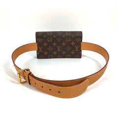 LOUIS VUITTON M44667 Monogram S-Lock Belt Pouch PM, Bag, Shoulder Waist Canvas, Women's, Brown, Like New — Like New