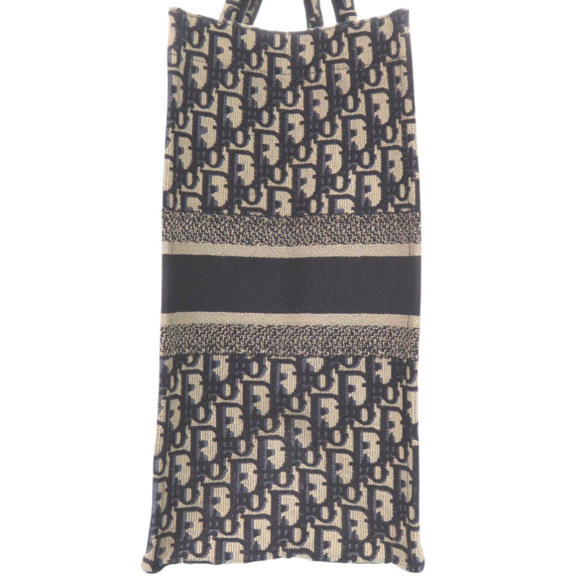 Christian Dior Book Tote Large Oblique M1286ZRITX Canvas Navy Bag 0095