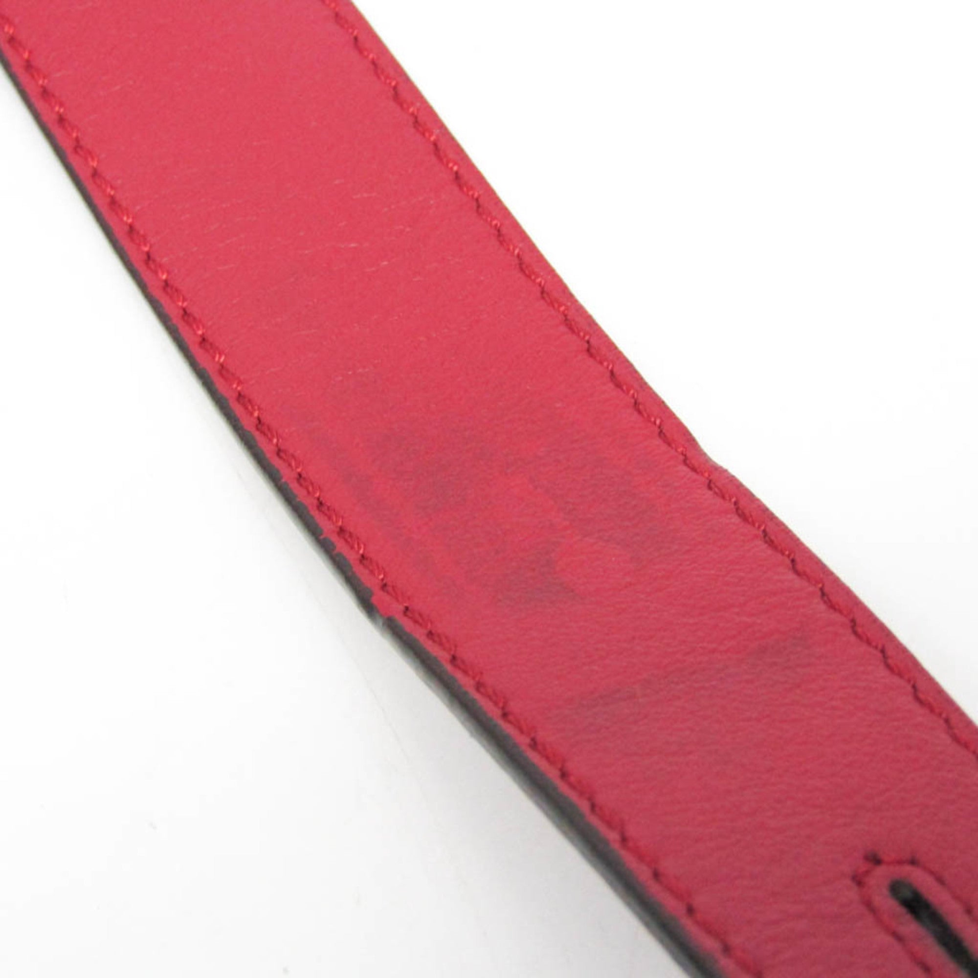 Fendi Mon Tresor 8BT298 Women's Leather Shoulder Bag Red Color