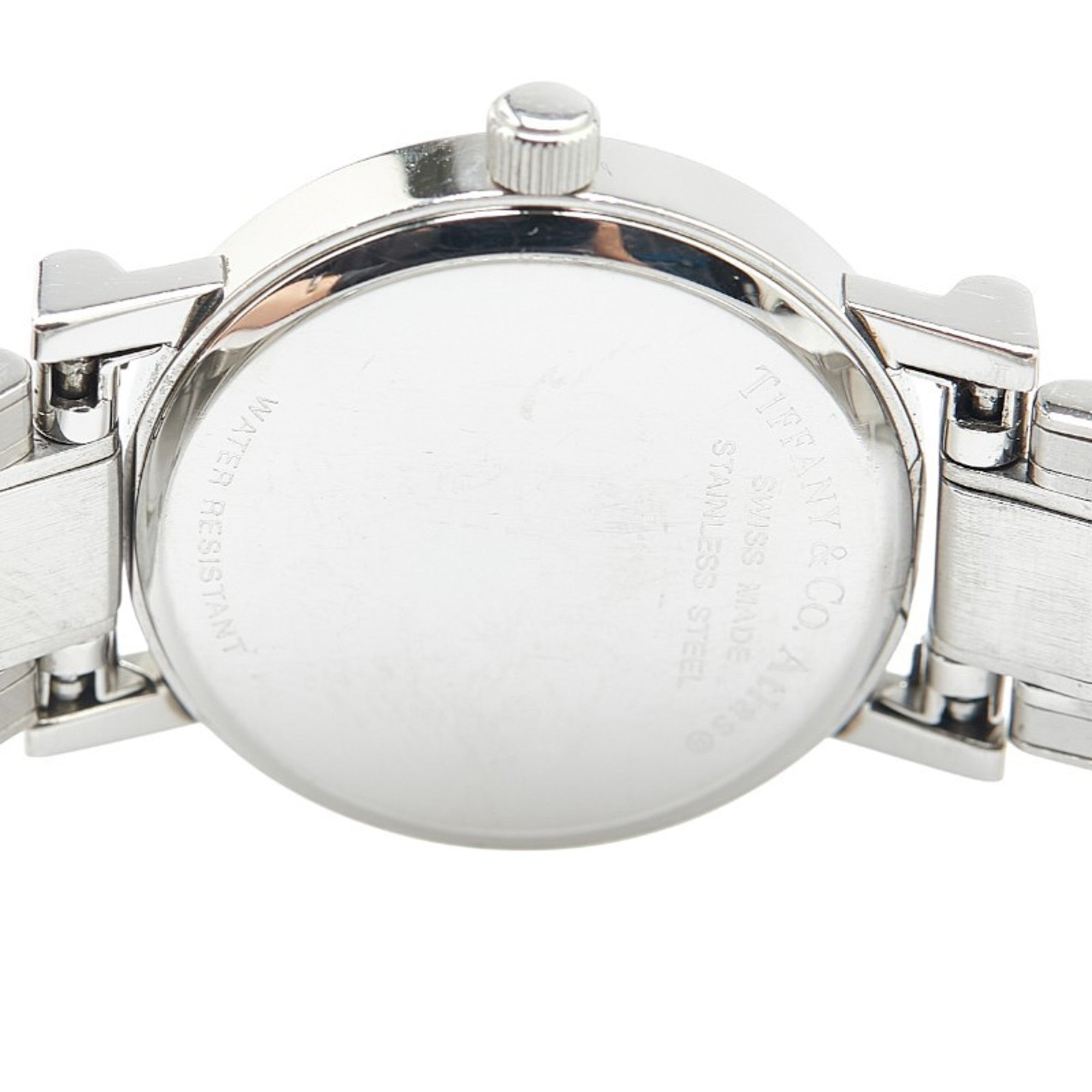 Tiffany Atlas Watch, Quartz, Black Dial, Stainless Steel, Women's, TIFFANY&Co — Good