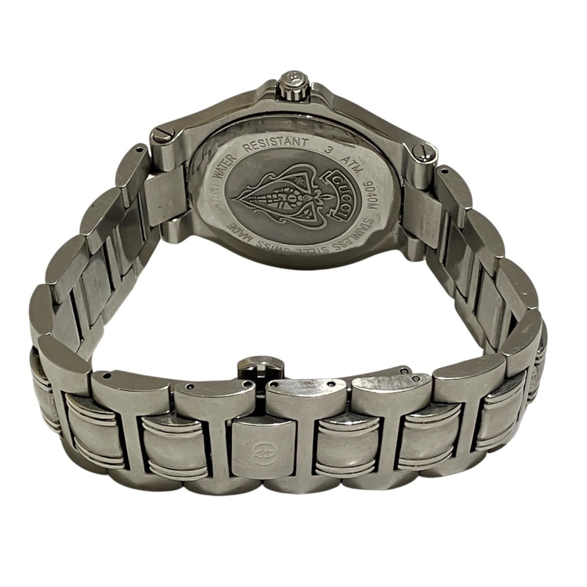 Gucci GUCCI watch, total weight 105.4g, stainless steel, quartz movement, black dial, 9040M — Good