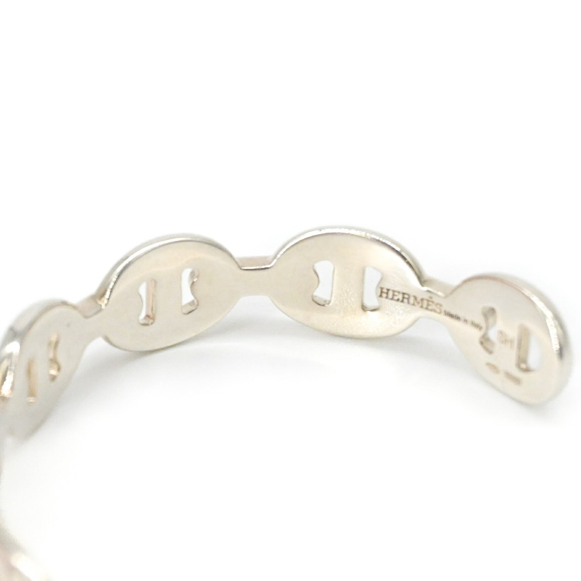 HERMES Chaine d'Ancre Enchainée Bangle Bracelet for Women, Silver SV925 #15 SH — Like New