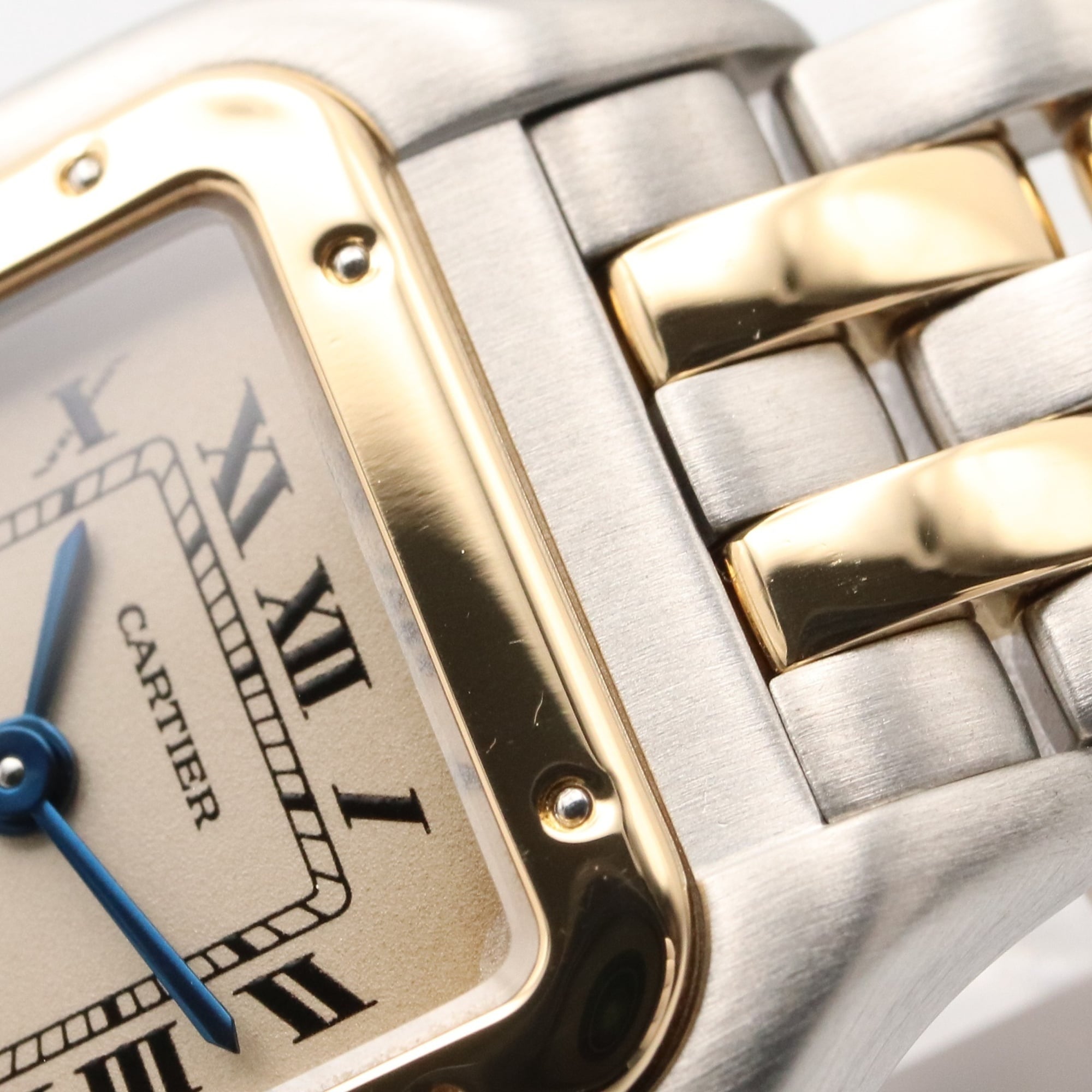 Cartier Panthère SM 2-Row Watch, 18K (Yellow Gold) Stainless Steel, Ladies', Ivory (W25029B6) — Very Good