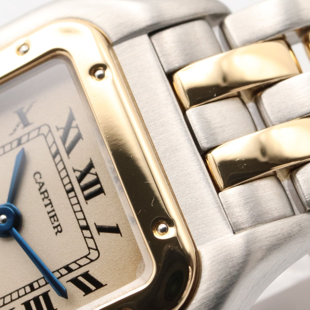 Cartier Panthère SM 2-Row Watch, 18K (Yellow Gold) Stainless Steel, Ladies', Ivory (W25029B6) — Very Good