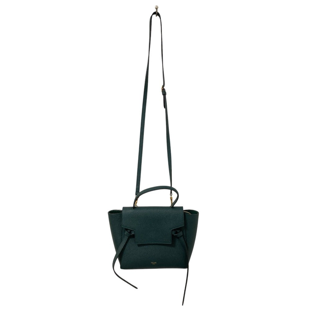 CELINE Nano Belt Bag, 2-Way Shoulder Bag/Handbag, Green, Women's — Like New