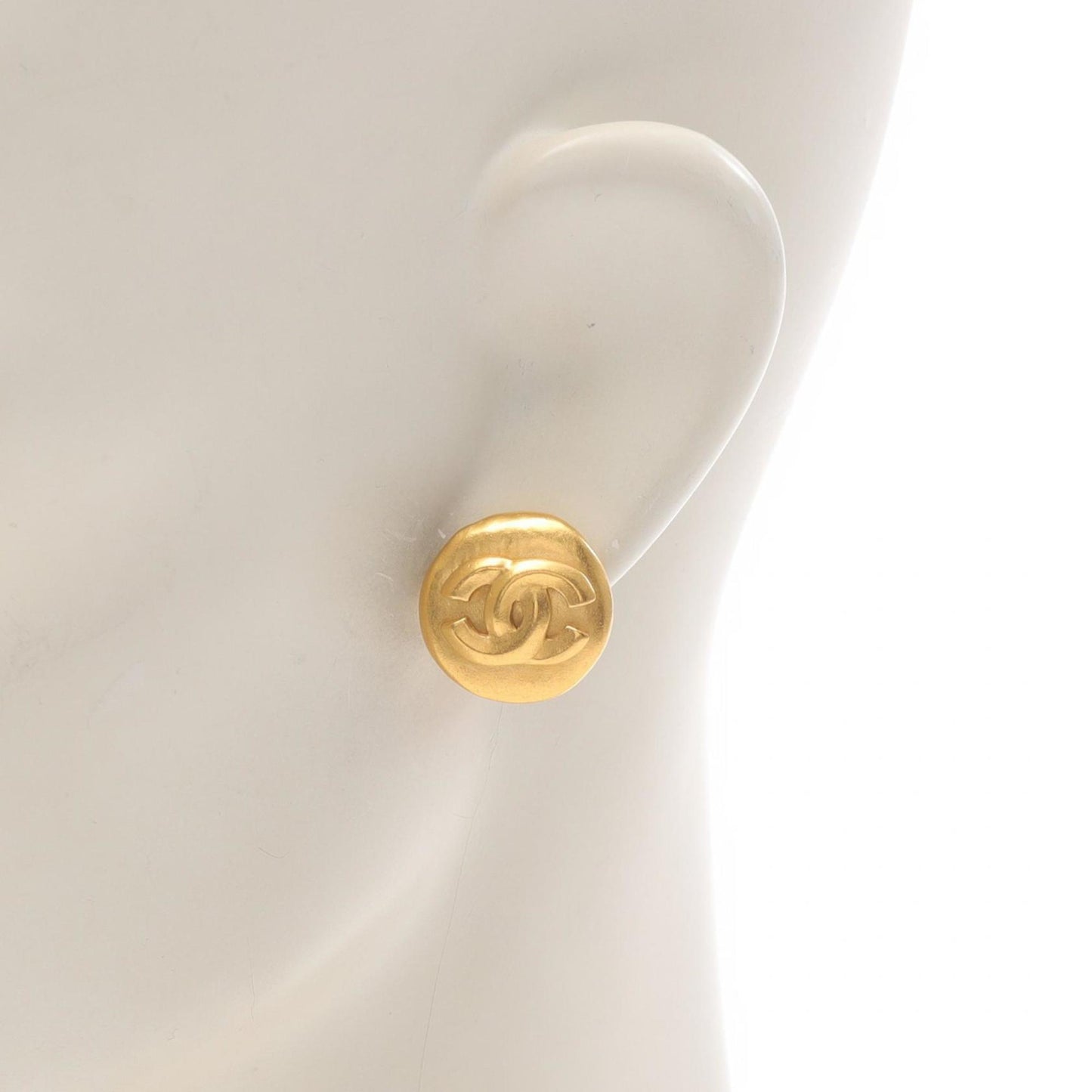 CHANEL Coco Mark Earrings, Gold Plated, Women's, 96 Pieces