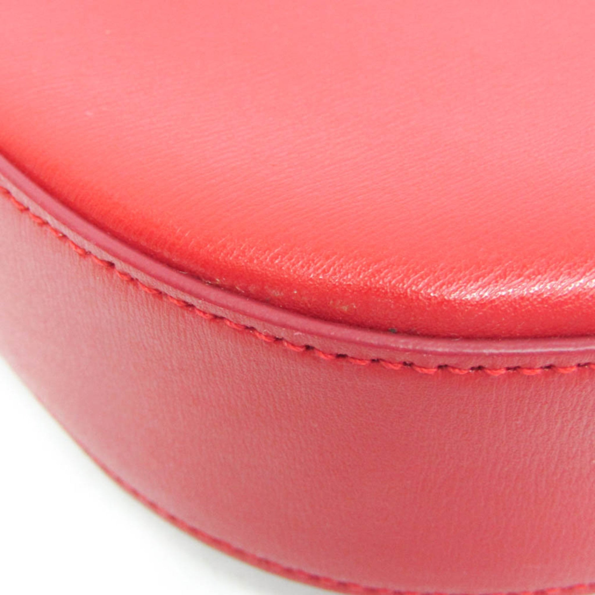 Salvatore Ferragamo Gancini AU-22 D522 Women's Leather Shoulder Bag Red Color — Like New