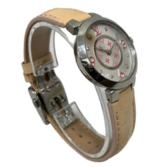 Louis Vuitton Tambour Monogram PM Watch, Verny, Total Weight 36.3g, Stainless Steel, Genuine Leather Strap, Quartz Movement, White Dial, Q12MG — Good