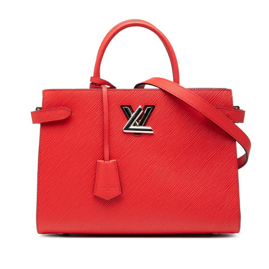 Louis Vuitton Epi Twist Tote Bag/Shoulder Bag, 2-Way, M54811, Coquelicot Red/Navy Leather, Women's, LOUIS VUITTON