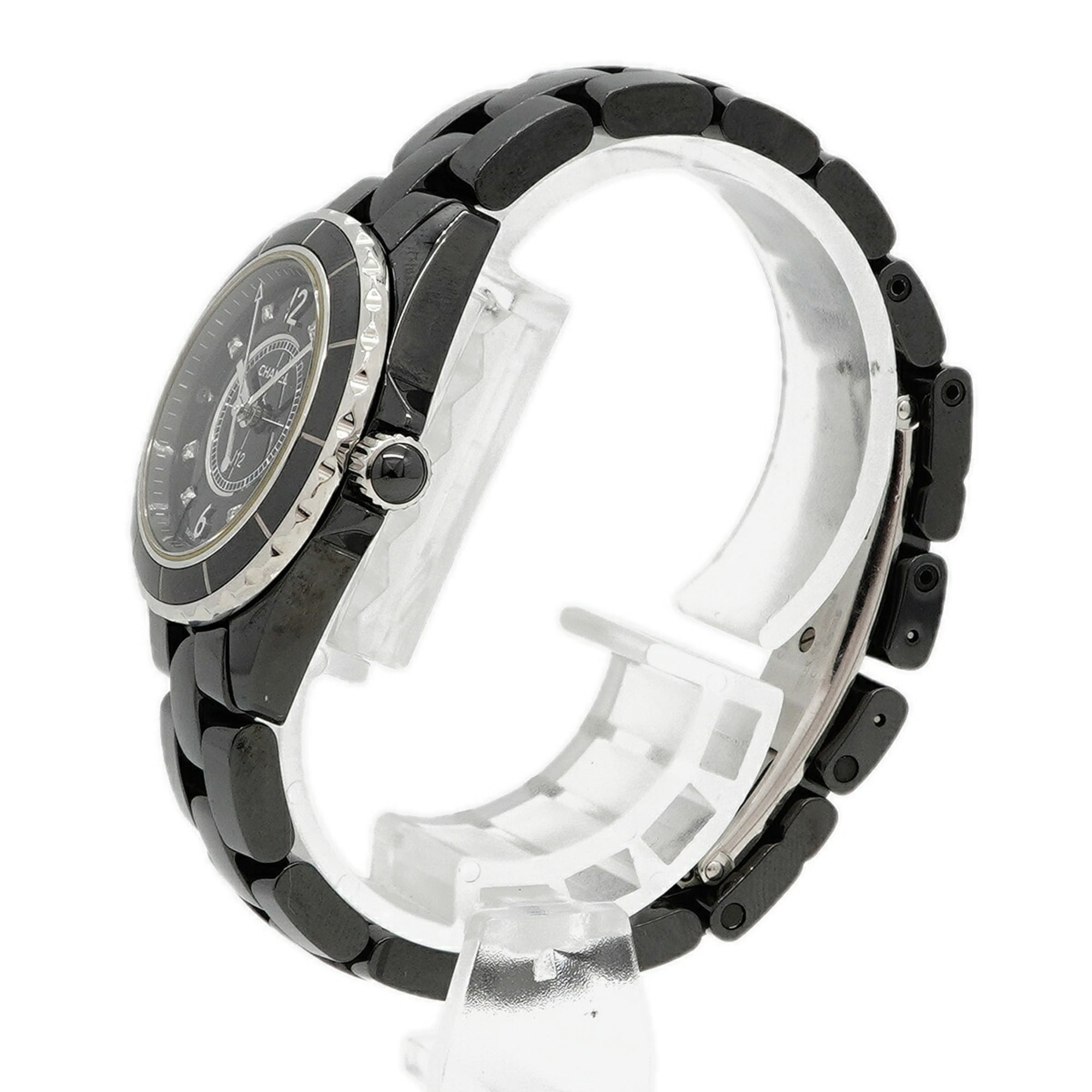 Chanel J12 Diamond H2569 Black Dial Women's Watch — Good