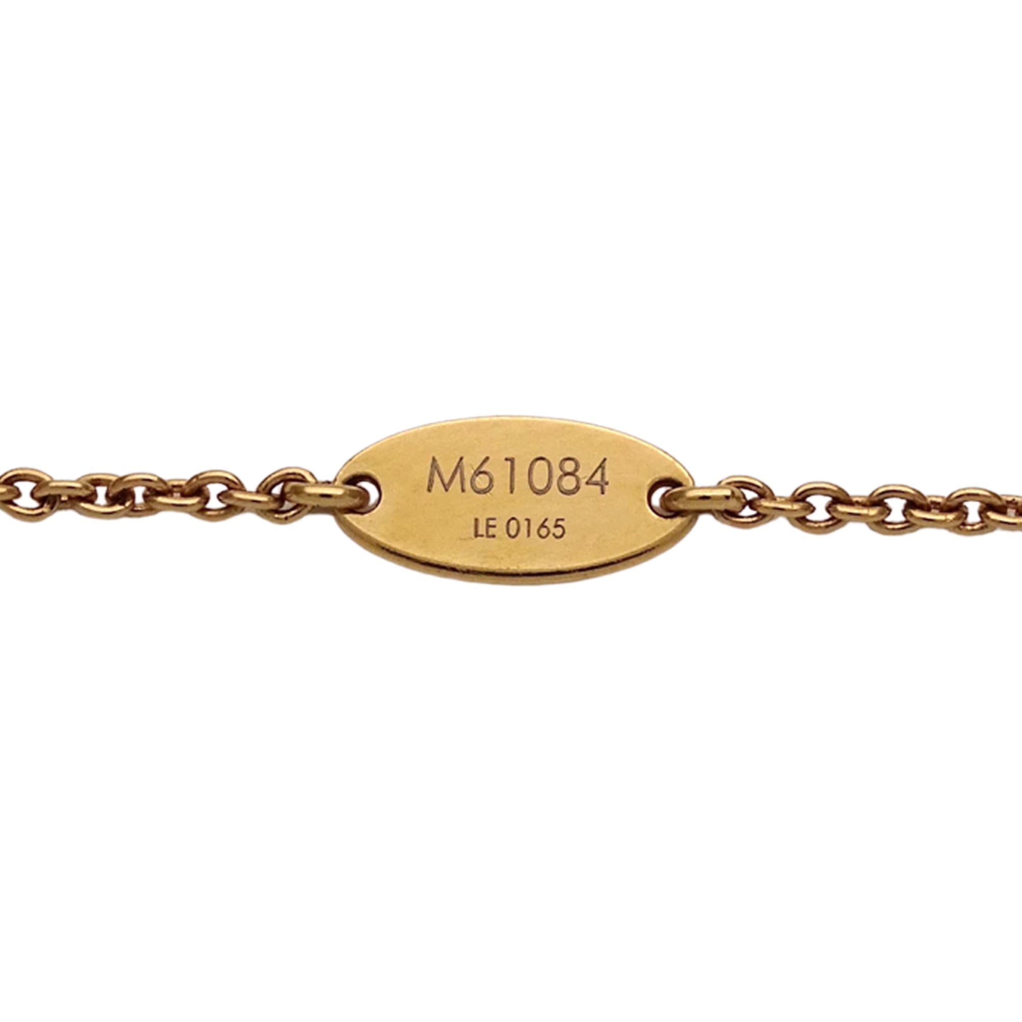 Louis Vuitton Essential V Bracelet, Women's, Gold, M61084, with Logo