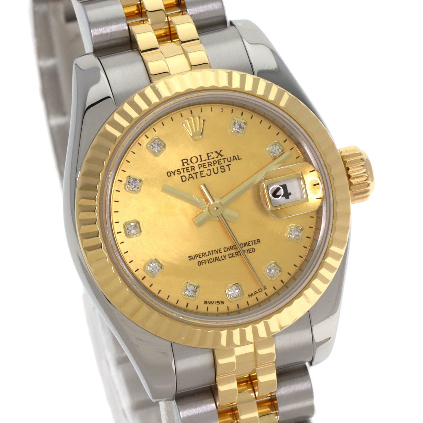 Rolex 179173NG Datejust 10P Diamond Watch Stainless Steel SSx18KYG 18KYG Women's