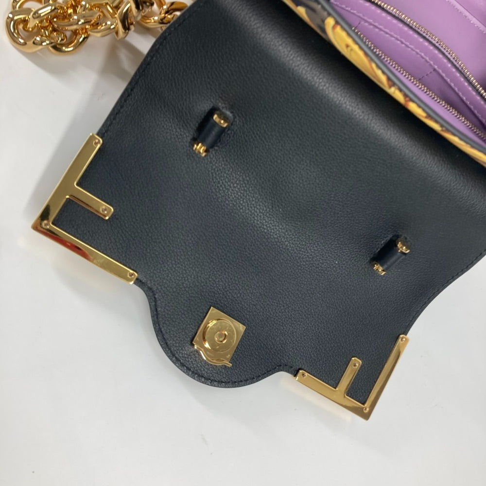 FENDI Versace collaboration VERSACE La Medusa satchel bag Zucca FENDACE Fenderche shoulder handbag leather ladies brown — New - Store Return