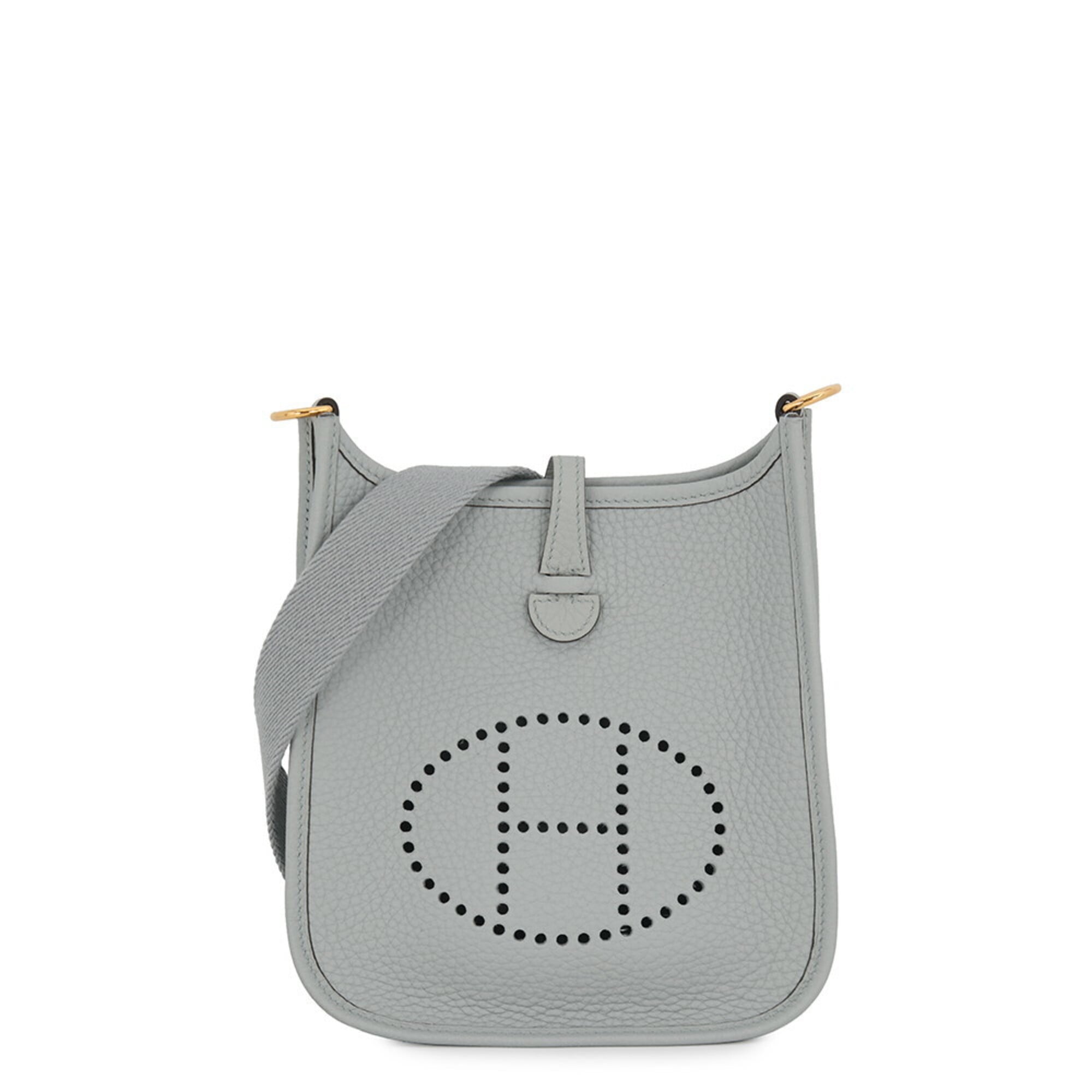 Hermes Evelyne TPM Shoulder Bag 111cm Amazon Blue Glacier Taurillon Clemence W Stamp Handbag Women's HERMES — Like New