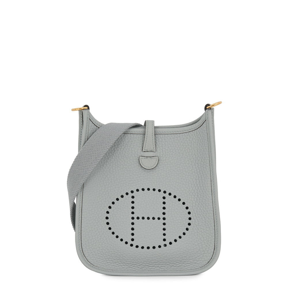 Hermes Evelyne TPM Shoulder Bag 111cm Amazon Blue Glacier Taurillon Clemence W Stamp Handbag Women's HERMES — Like New