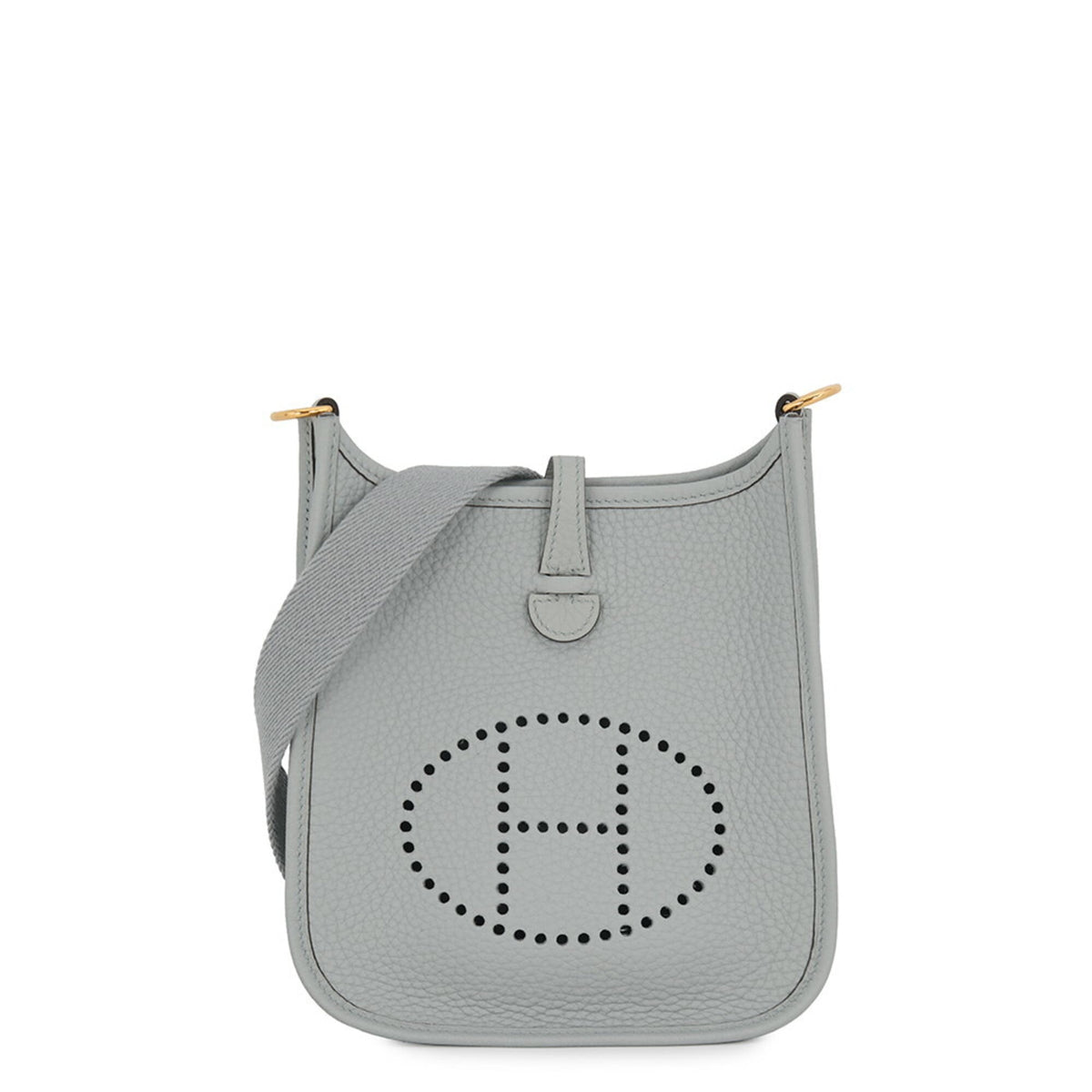 Hermes Evelyne TPM Shoulder Bag 111cm Amazon Blue Glacier Taurillon Clemence W Stamp Handbag Women's HERMES — Like New