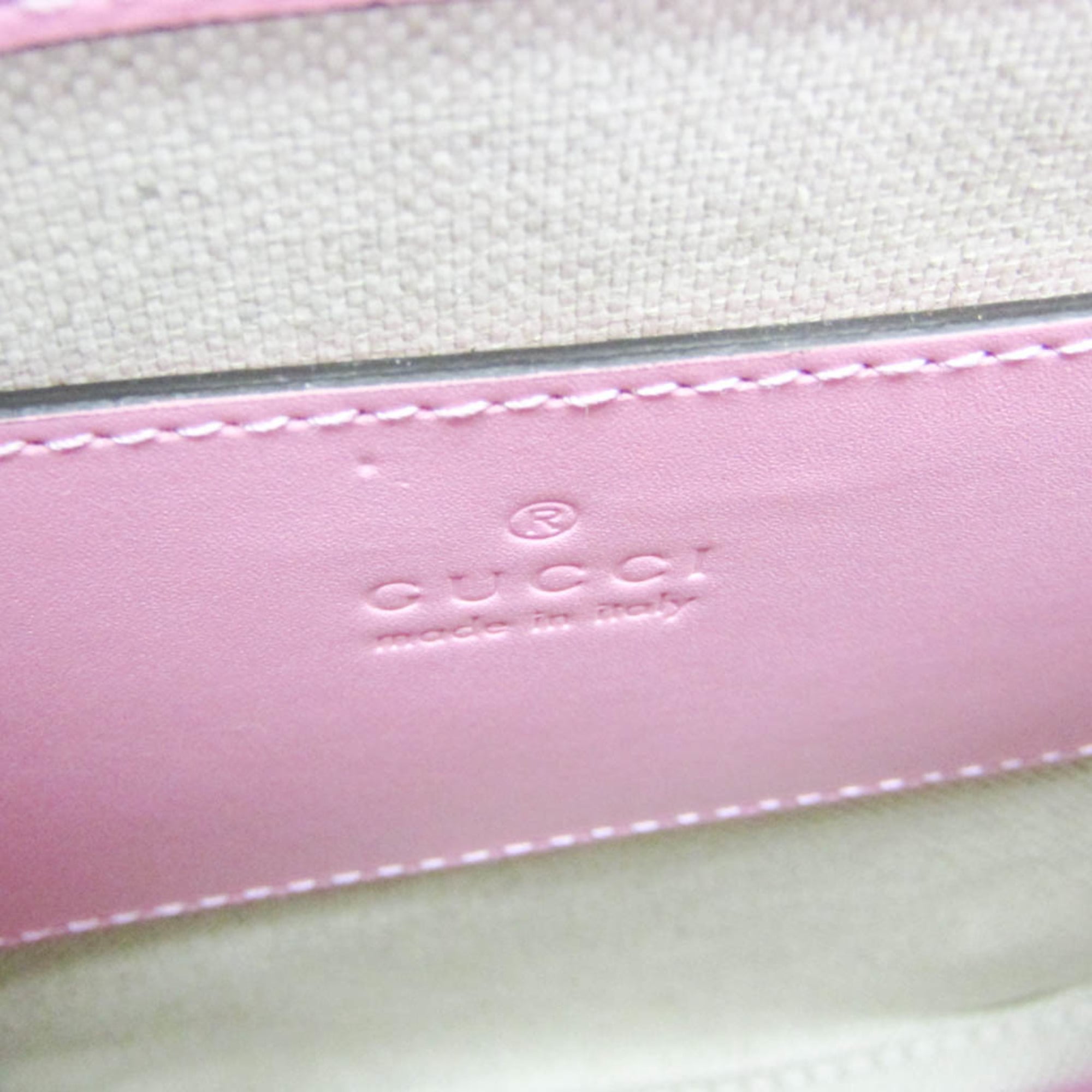 Gucci Bamboo 702106 Women's Leather Backpack,Handbag,Shoulder Bag Pink — Like New