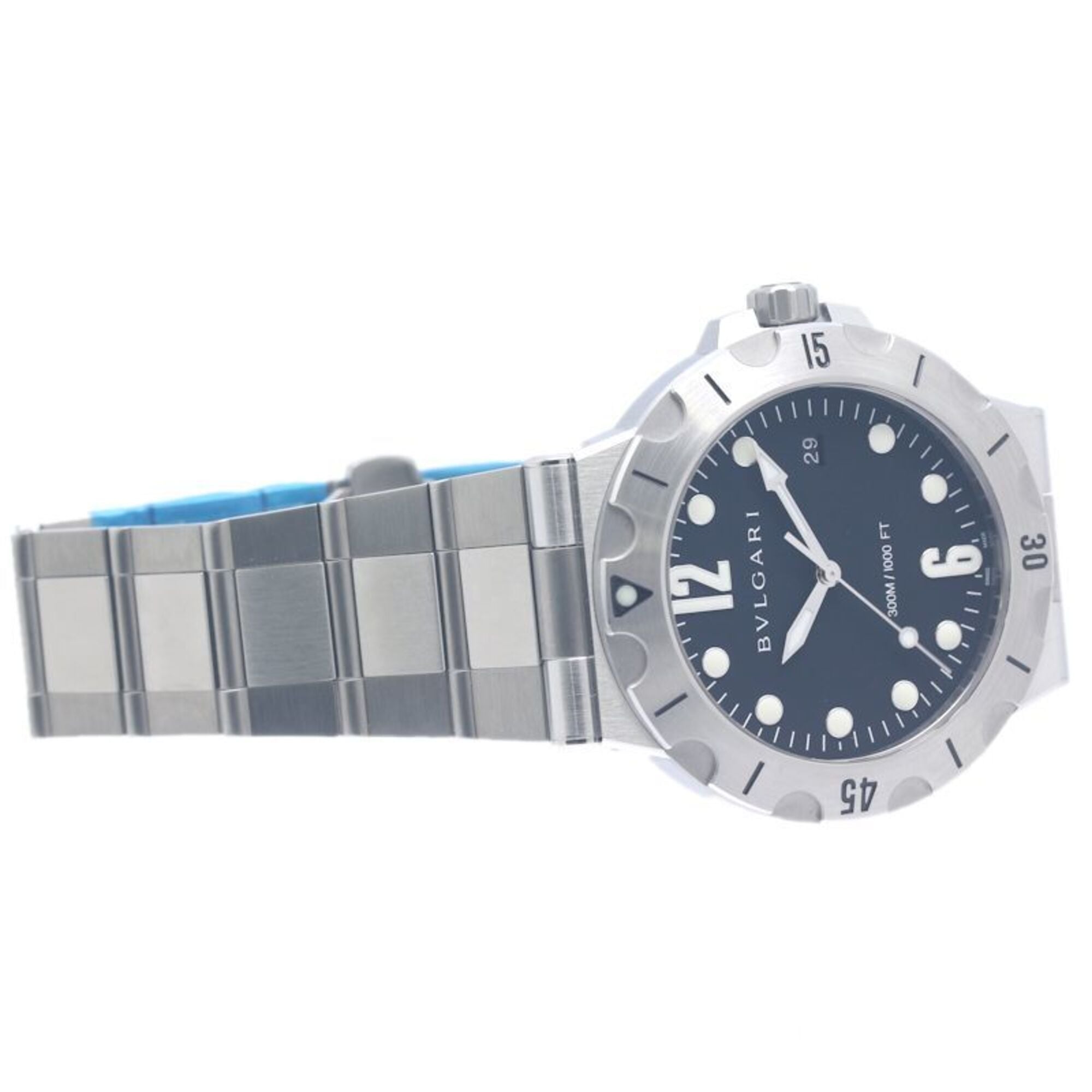 BVLGARI Diagono Scuba DP41BSSSD DP41SSD Men's Watch SS 40379 — Very Good