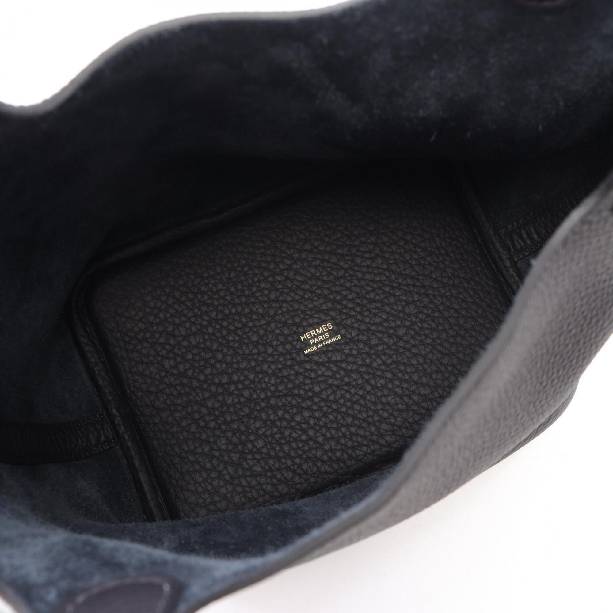 Hermes Picotin Lock PM Handbag, Leather, Taurillon Clemence Women's, Navy Blue — New - Store Return